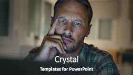  Presentation with late - PPT theme enhanced with man at home working late background and a tawny brown colored foreground