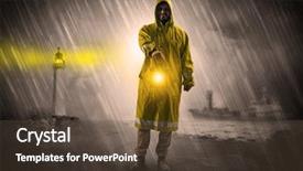  Presentation with coast - PPT layouts enhanced with man at the coast coming background and a tawny brown colored foreground