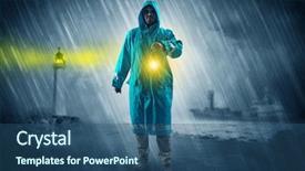  Presentation with coast - Presentation with man at the coast coming background and a ocean colored foreground