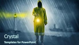  Presentation with coast - Audience pleasing PPT layouts consisting of man at the coast coming backdrop and a ocean colored foreground