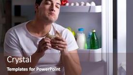  Presentation with fridge - Cool new theme with man-at-the-fridge-eating backdrop and a tawny brown colored foreground