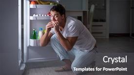  Presentation with fridge - Audience pleasing slides consisting of man at the fridge eating backdrop and a  colored foreground