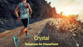  Presentation with athlete - Slides having man athlete running background and a tawny brown colored foreground