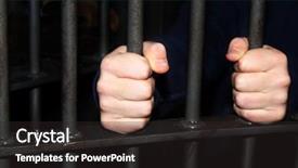  Presentation with jail - Theme featuring pretty islam woman in orange background and a tawny brown colored foreground