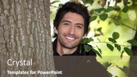  Presentation with tree - Amazing presentation having man-behind-the-tree-trunk backdrop and a  colored foreground