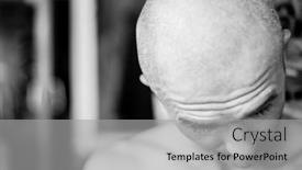  Presentation with hair salon - Slide deck with man-being-shaved background and a light gray colored foreground