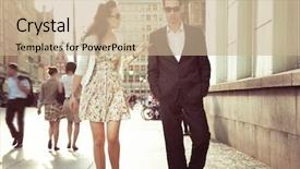  Presentation with couple in christ - Beautiful slides featuring man black suit - arguing couple backdrop and a coral colored foreground