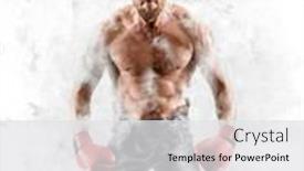  Presentation with boxer - Slide deck having man-boxer-in-red-gloves background and a white colored foreground