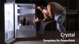  Presentation with diet - Amazing PPT layouts having man breaking diet at night backdrop and a wine colored foreground