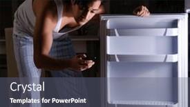  Presentation with diet - PPT theme with man-breaking-diet-at-night background and a  colored foreground