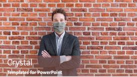  Presentation with realtor - Presentation theme featuring man-businessman-confident-portrait-wearing background and a coral colored foreground