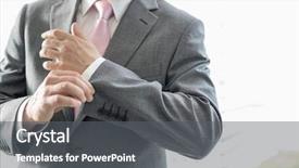  Presentation with mature female surgeon - Slides featuring man buttons - midsection of mature businessman buttoning background and a  colored foreground