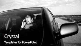  Presentation with driving - Colorful presentation theme enhanced with the phone while driving backdrop and a black colored foreground