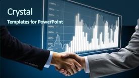  Presentation with black hand - Amazing PPT theme having man cartoon - handshake - hand holding backdrop and a  colored foreground