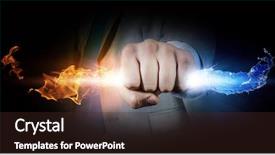  Presentation with stream - Audience pleasing PPT theme consisting of man catch stream of light backdrop and a wine colored foreground