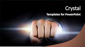  Presentation with stream - Slide deck featuring man catch stream of light mixed media background and a black colored foreground