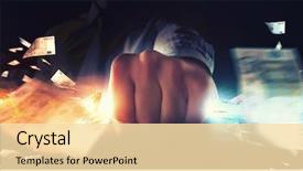  Presentation with stream - Theme with man catch stream of light mixed media background and a lemonade colored foreground