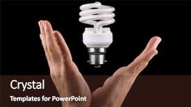  Presentation with energy efficient building - Cool new presentation theme with man catching energy efficient lightbulb backdrop and a  colored foreground