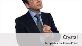  Presentation with professor - Amazing PPT theme having man-caucasian-teacher-professor-looking backdrop and a white colored foreground