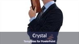  Presentation with professor - PPT theme having man caucasian teacher professor studying pensive isolated studio on white background background and a navy blue colored foreground