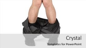  Presentation with trousers - Theme with man caught with his trousers background and a light gray colored foreground