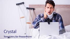  Presentation with danger online dating - Beautiful slide set featuring man chatting online via webcam backdrop and a sky blue colored foreground