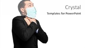  Presentation with air - Audience pleasing PPT layouts consisting of man-choking-due backdrop and a white colored foreground