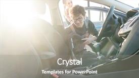  Presentation with car cleaning - PPT theme with  background and a  colored foreground