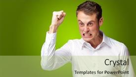  Presentation with angry - Cool new slides with blue and white paving stone driveway for background backdrop and a light blue colored foreground