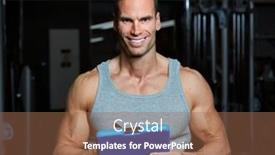  Presentation with coach - Theme with man coach in gym background and a coral colored foreground