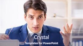  Presentation with workload - Amazing slides having man complaining about his workload backdrop and a ocean colored foreground