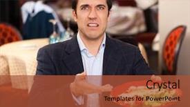  Presentation with bad - Cool new PPT theme with man complaining for the bad backdrop and a red colored foreground