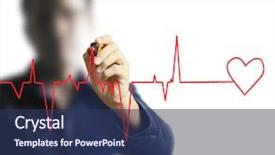  Presentation with heart - PPT theme with man concept hand drawn heart background and a ocean colored foreground