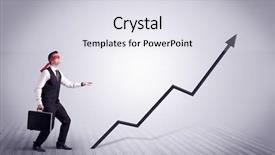  Presentation with develop - Theme with man confuse - young male office worker trying background and a sky blue colored foreground