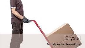  Presentation with safety transport - Theme featuring man-courier-with-mask-uses background and a soft green colored foreground