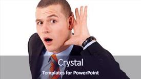  Presentation with hear - Beautiful slides featuring man cupping hand behind ear backdrop and a wine colored foreground