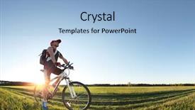  Presentation with road safety young drivers - PPT layouts featuring man cycling on a rural background and a  colored foreground