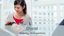  Presentation with asian - Beautiful presentation design featuring man diser - asian girl caressing her boyfriend backdrop and a sky blue colored foreground