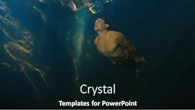  Presentation with sky diving man falling - Presentation having man-dives-in-the-freshwater background and a black colored foreground