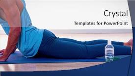  Presentation with exercise mat - Cool new presentation with man doing cobra pose backdrop and a white colored foreground