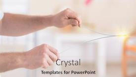  Presentation with currents - Amazing PPT layouts having man-dowsing-wirh-dividing-rod backdrop and a lemonade colored foreground