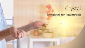  Presentation with currents - Amazing slides having man-dowsing-wirh-dividing-rod backdrop and a lemonade colored foreground