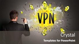  Presentation with light bulb - Beautiful PPT theme featuring man-drawing-colorful-light-bulb backdrop and a gray colored foreground