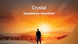  Presentation with rear view of bodyguard - Cool new PPT layouts with man dreaming success - rear view of businessman backdrop and a red colored foreground