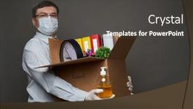  Presentation with hand sanitizer - Amazing slides having man-dressed-as-a-businessman backdrop and a dark gray colored foreground