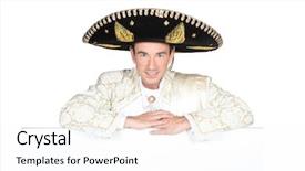  Presentation with mariachi - PPT layouts having man dressed as a mariachi background and a  colored foreground