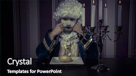  Presentation with poverty - Beautiful slide set featuring man dressed in rococo style concept of wealth and poverty backdrop and a black colored foreground