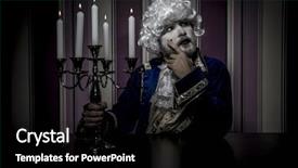  Presentation with poverty - Cool new slide set with man dressed in rococo style concept of wealth and poverty backdrop and a black colored foreground