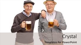  Presentation with beer - Beautiful presentation featuring posing together and drinking beer backdrop and a light gray colored foreground
