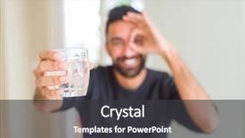  Presentation with eye glass - Presentation theme consisting of man drinking a fresh glass background and a  colored foreground